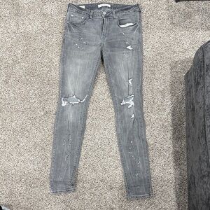 PacSun Gray Distressed Stacked Skinny Jeans size 30x32 smoke free home